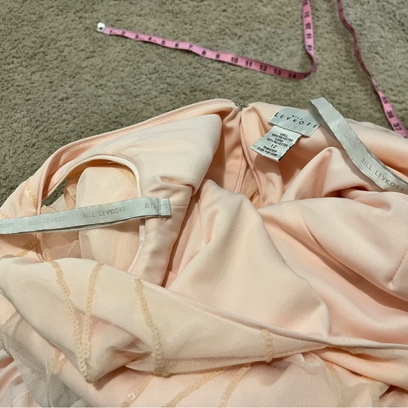 Bill Levkoff Sequin Mesh V-Neck Wedding Bridesmaid Prom Dress Size 12 - Picture 5 of 16